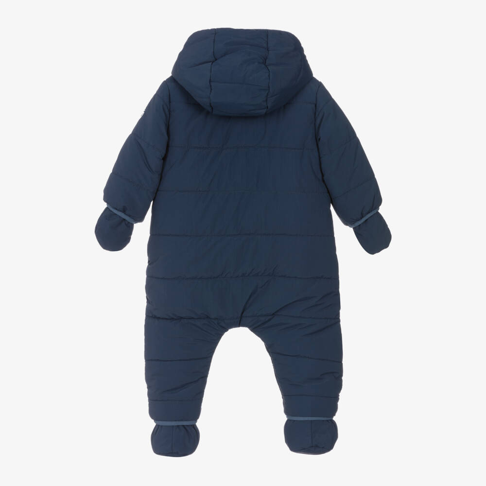 Timberland-Boys Navy Cozy Padded Snowsuit | Childrensalon Outlet