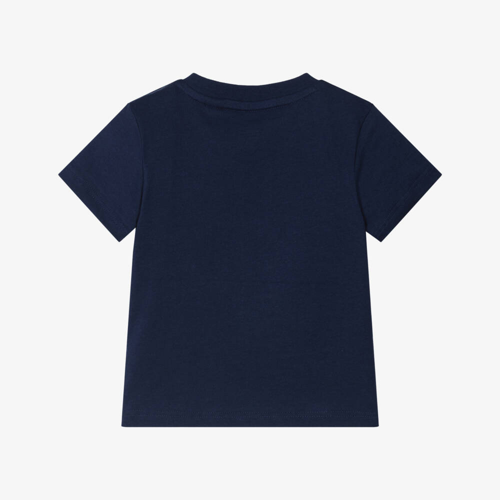Timberland-Boys Navy Organic Cotton Logo Tee | Childrensalon Outlet