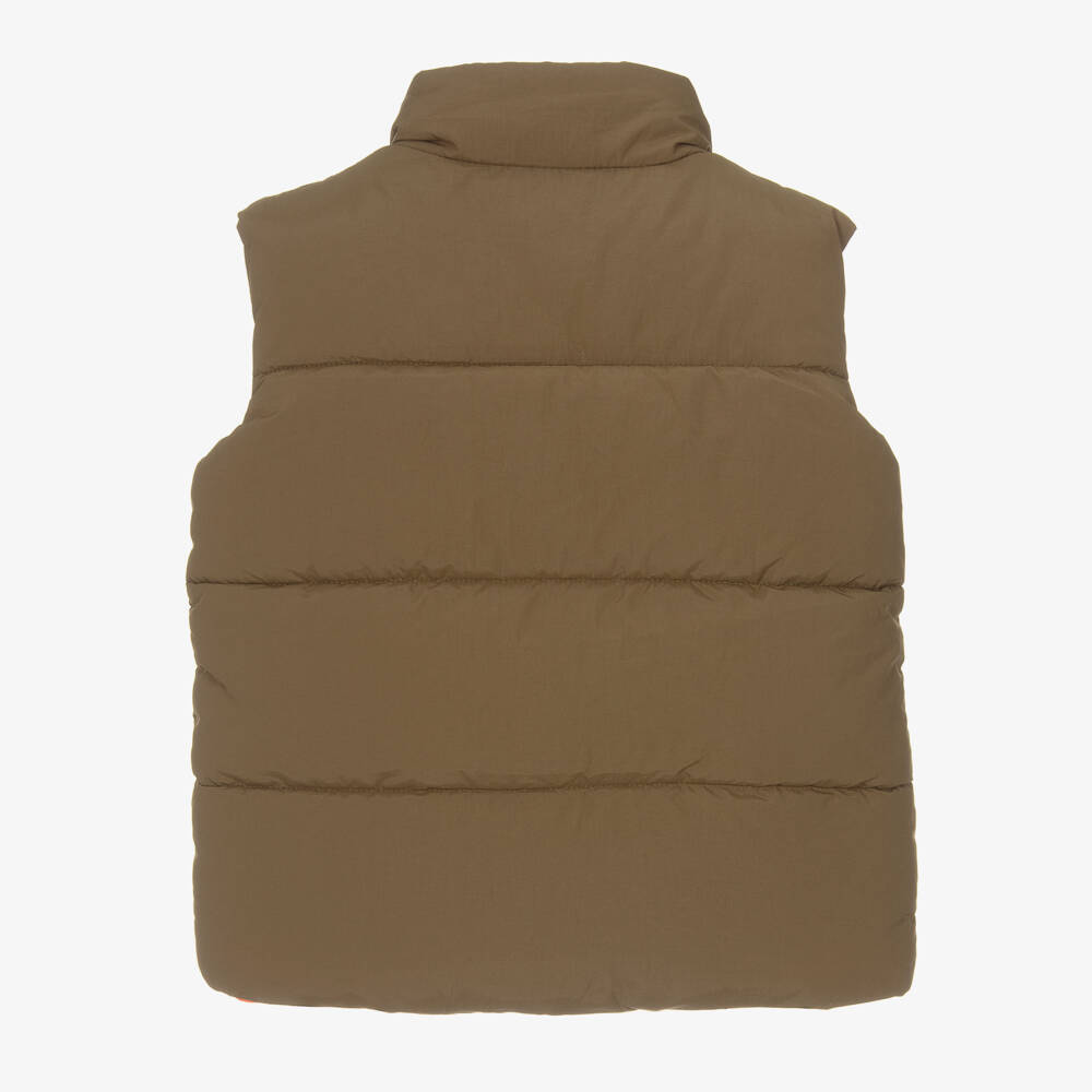Timberland-Boys Olive Padded Gilet | Childrensalon Outlet
