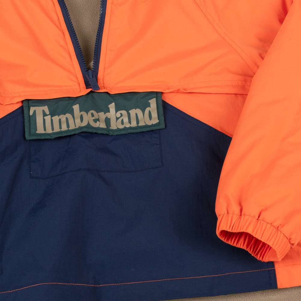 Timberland-Оранжевая куртка с полузастежкой для мальчиков | Childrensalon Outlet