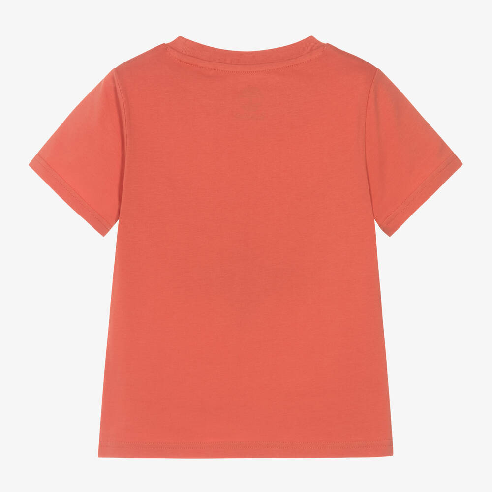 Timberland-Boys Orange Organic Cotton T-Shirt | Childrensalon Outlet