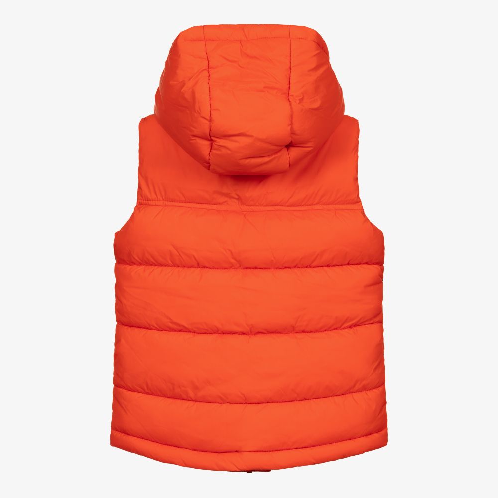 Timberland-Boys Orange Puffer Gilet  | Childrensalon Outlet