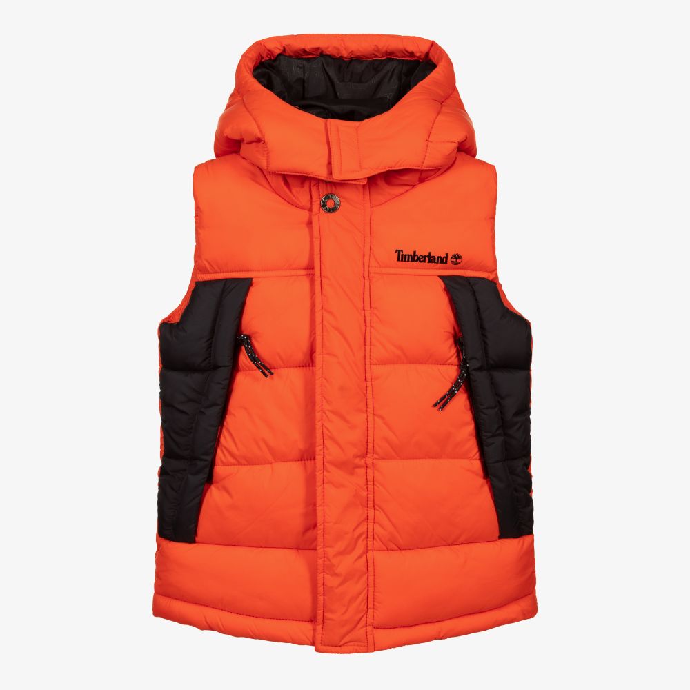 Timberland - Orange Steppweste für Jungen  | Childrensalon