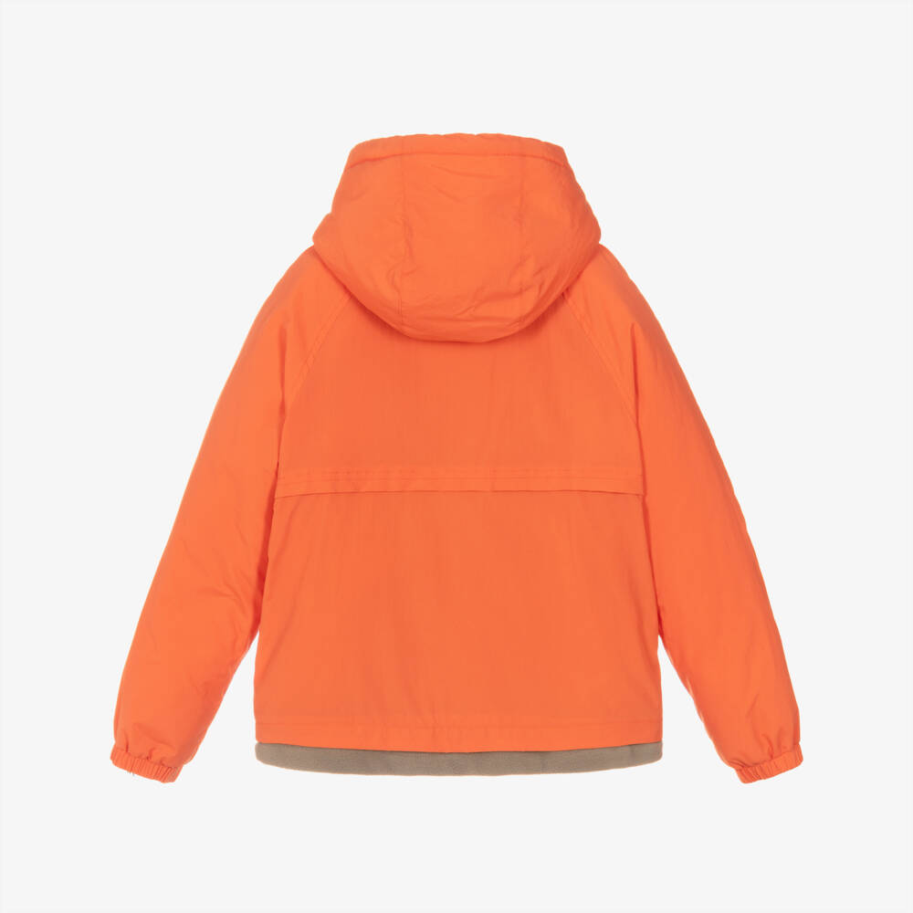 Timberland-Boys Orange Pull-On Jacket with Half-Zip | Childrensalon Outlet