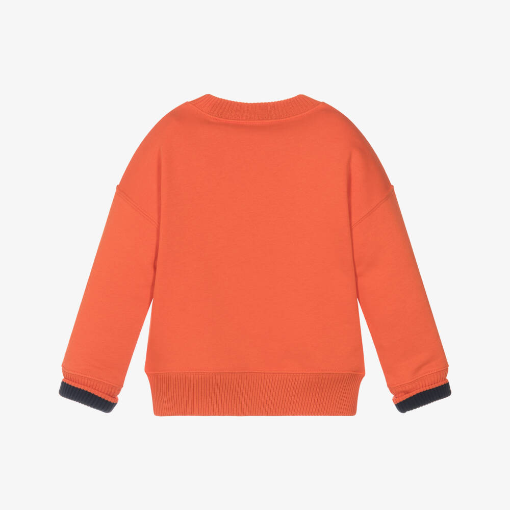 Timberland-Boys Orange Truck & Logo Graphic Sweatshirt | Childrensalon Outlet