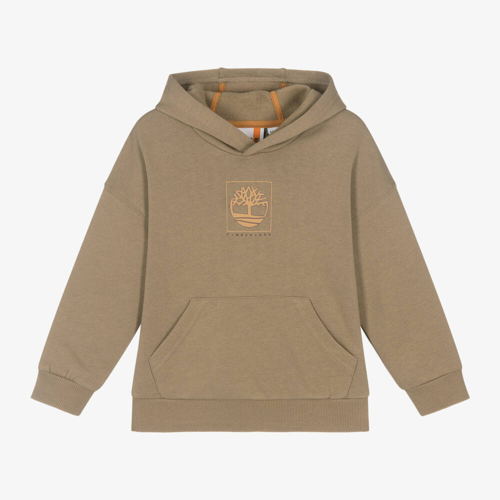 Timberland-Boys Organic Cotton Beige Hoodie | Childrensalon Outlet