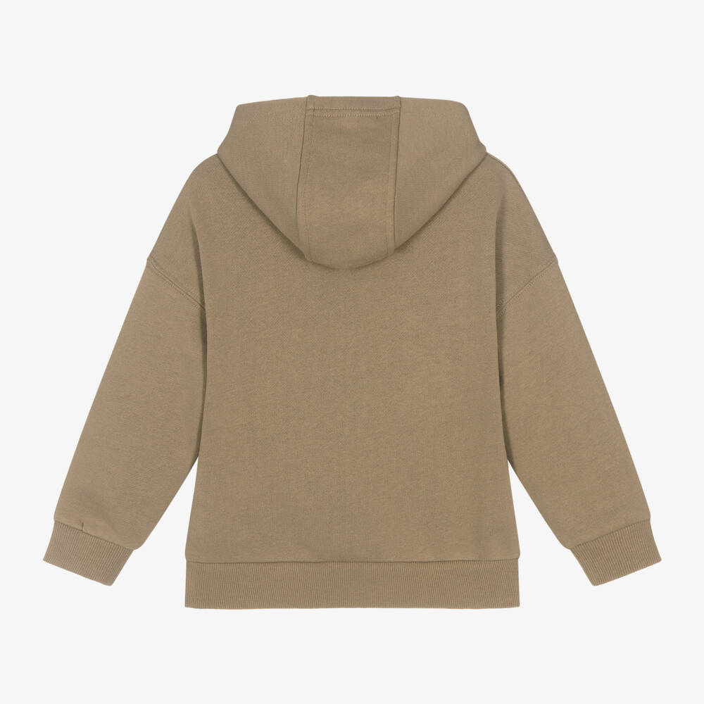 Timberland-Boys Organic Cotton Beige Hoodie | Childrensalon Outlet