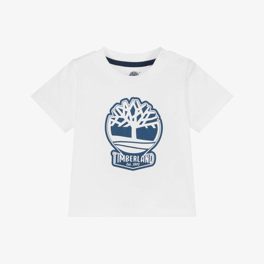 Timberland-Boys Organic Cotton Logo Tee | Childrensalon Outlet