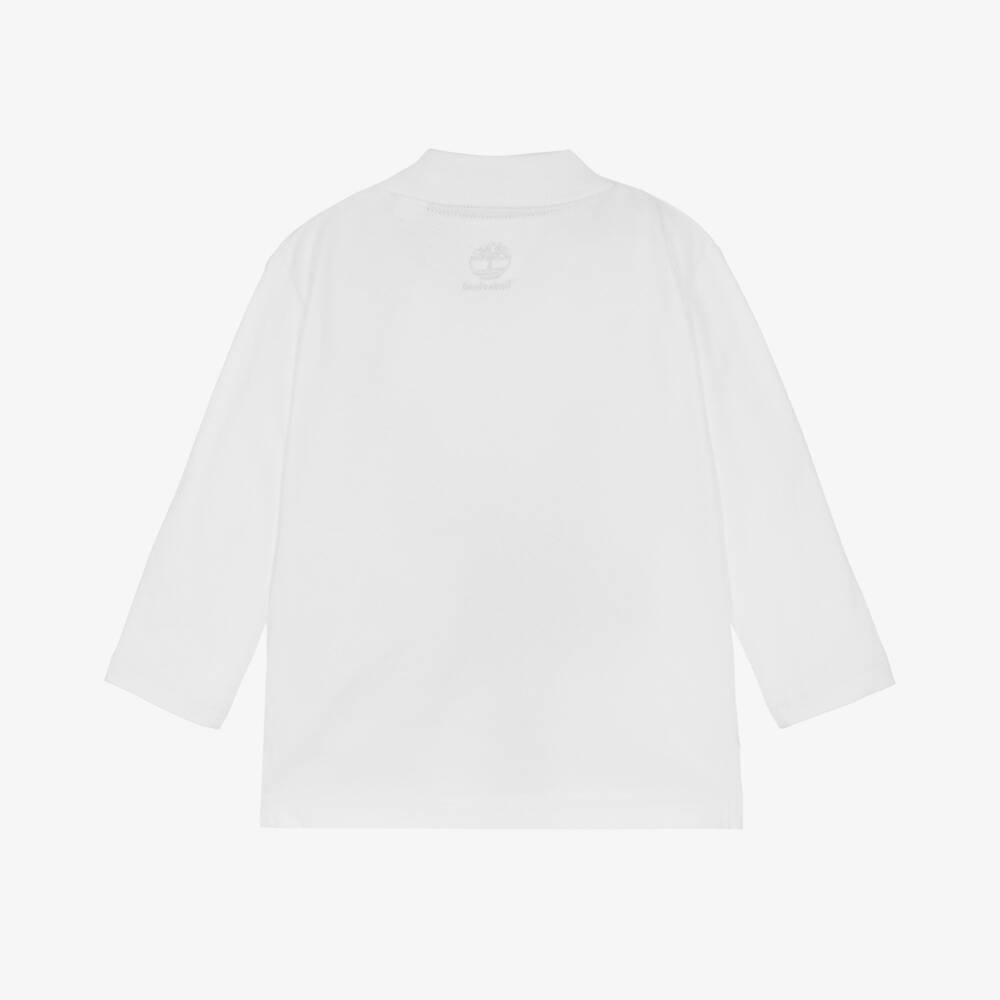 Timberland-Белая рубашка поло из органического хлопка для мальчиков | Childrensalon Outlet