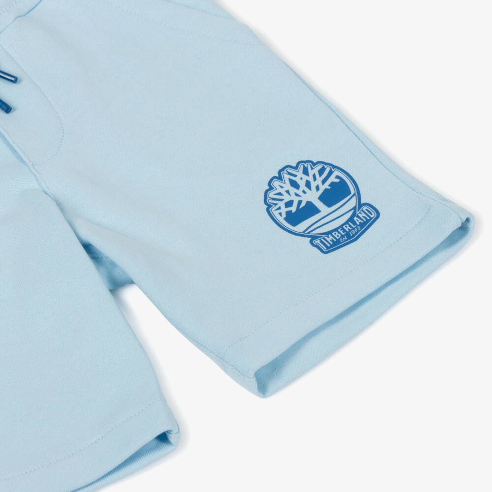 Timberland-Boys Pale Blue Terry Shorts | Childrensalon Outlet