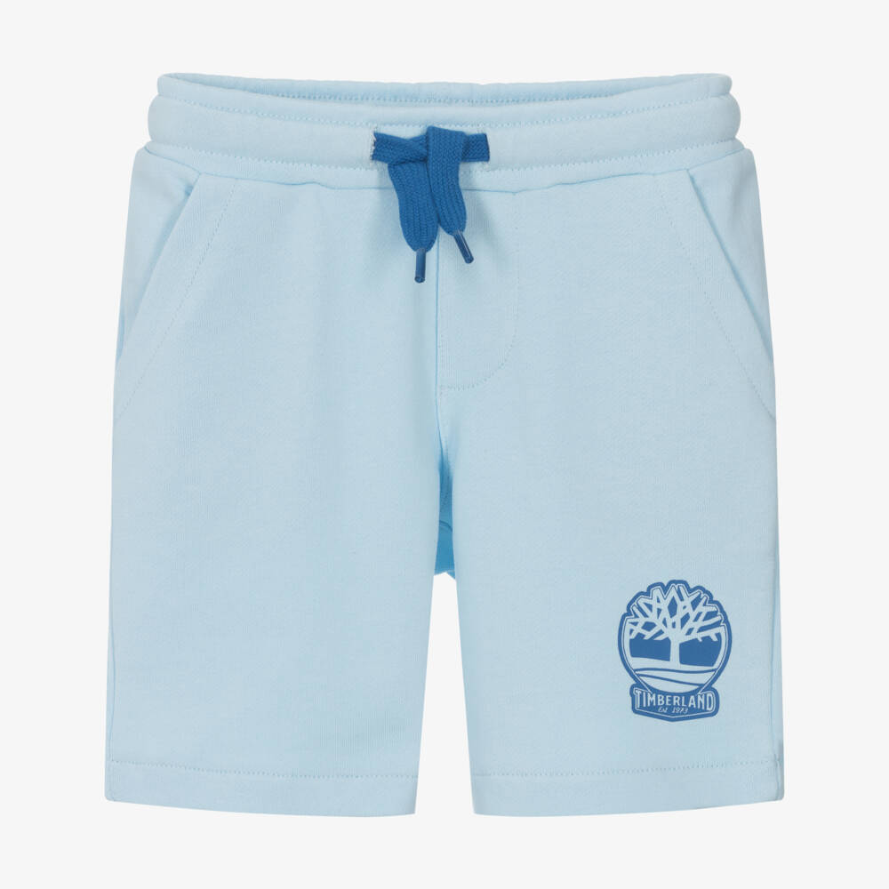 Timberland-Boys Pale Blue Terry Shorts | Childrensalon Outlet
