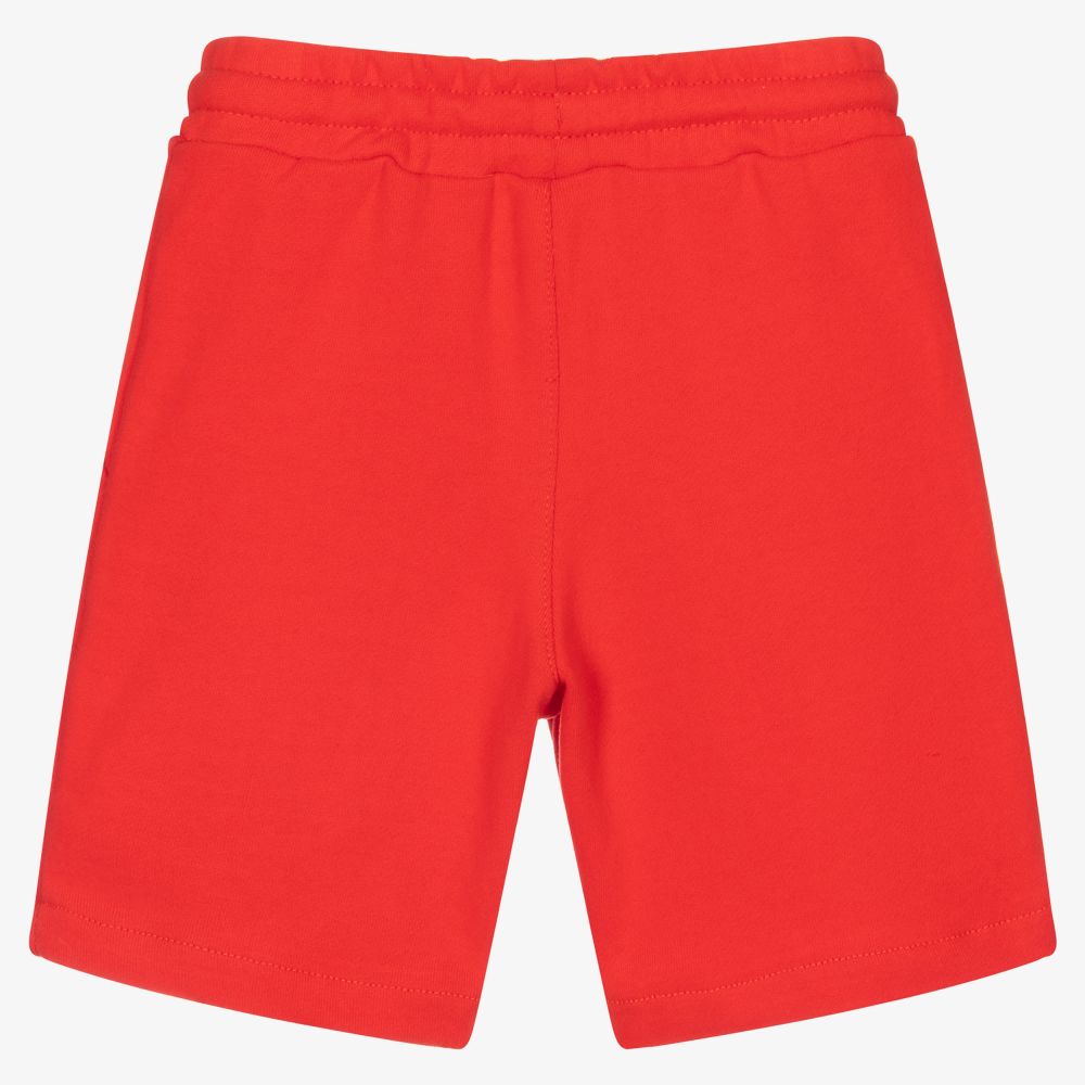 Timberland-شورت قطن عضوي جيرسي لون أحمر للأولاد | Childrensalon Outlet
