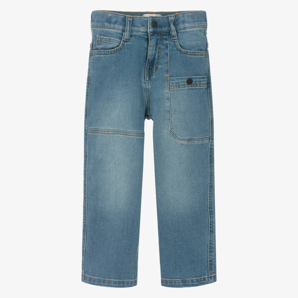 Timberland-Boys Relaxed Blue Denim Trousers | Childrensalon Outlet