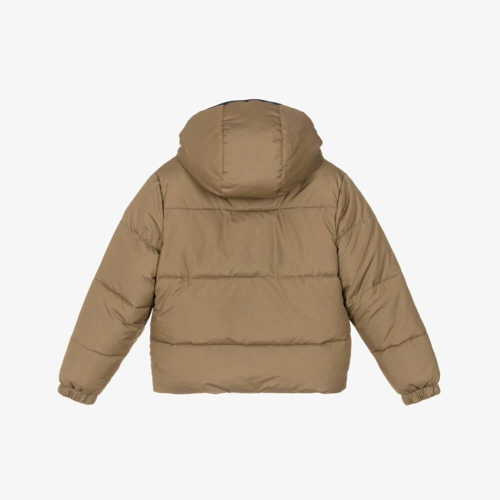 Timberland-Двухцветная бежевая куртка-пуховик для мальчиков | Childrensalon Outlet