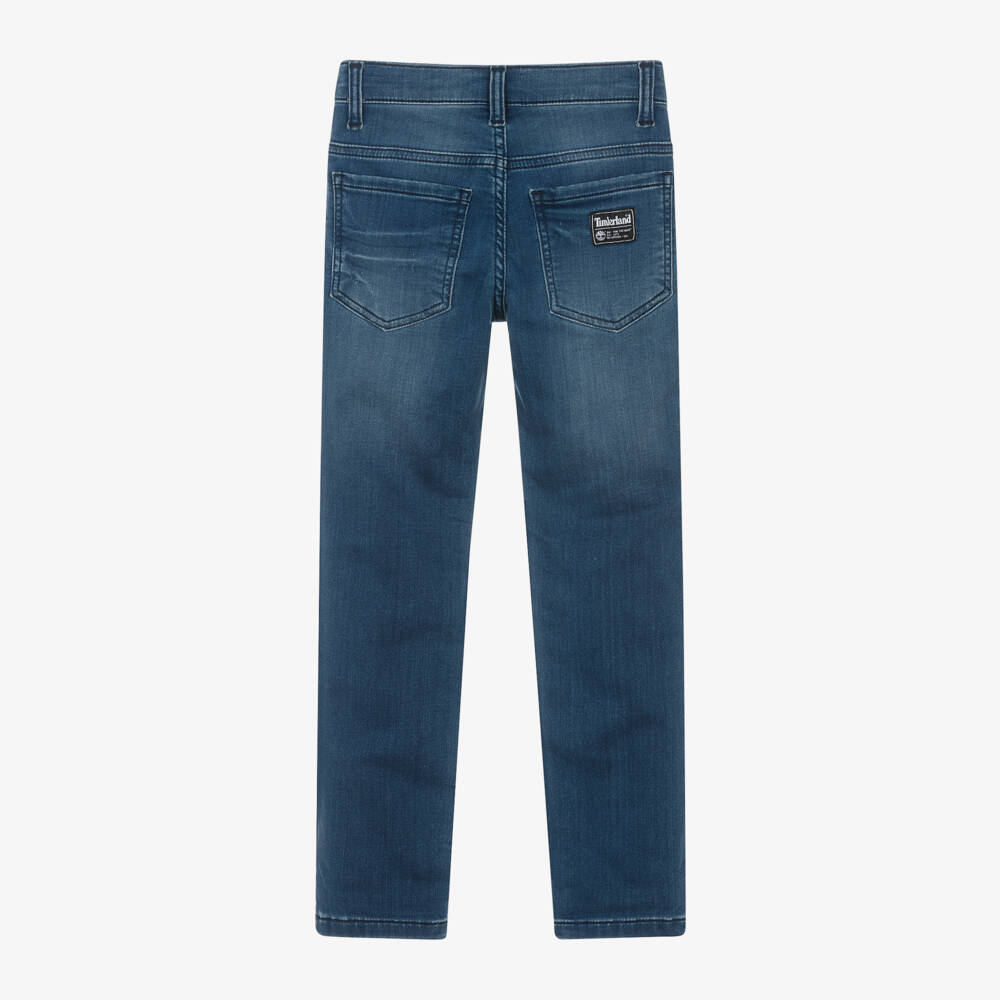 Timberland-جينز سليم فيت قطن دنيم لون أزرق للأولاد | Childrensalon Outlet