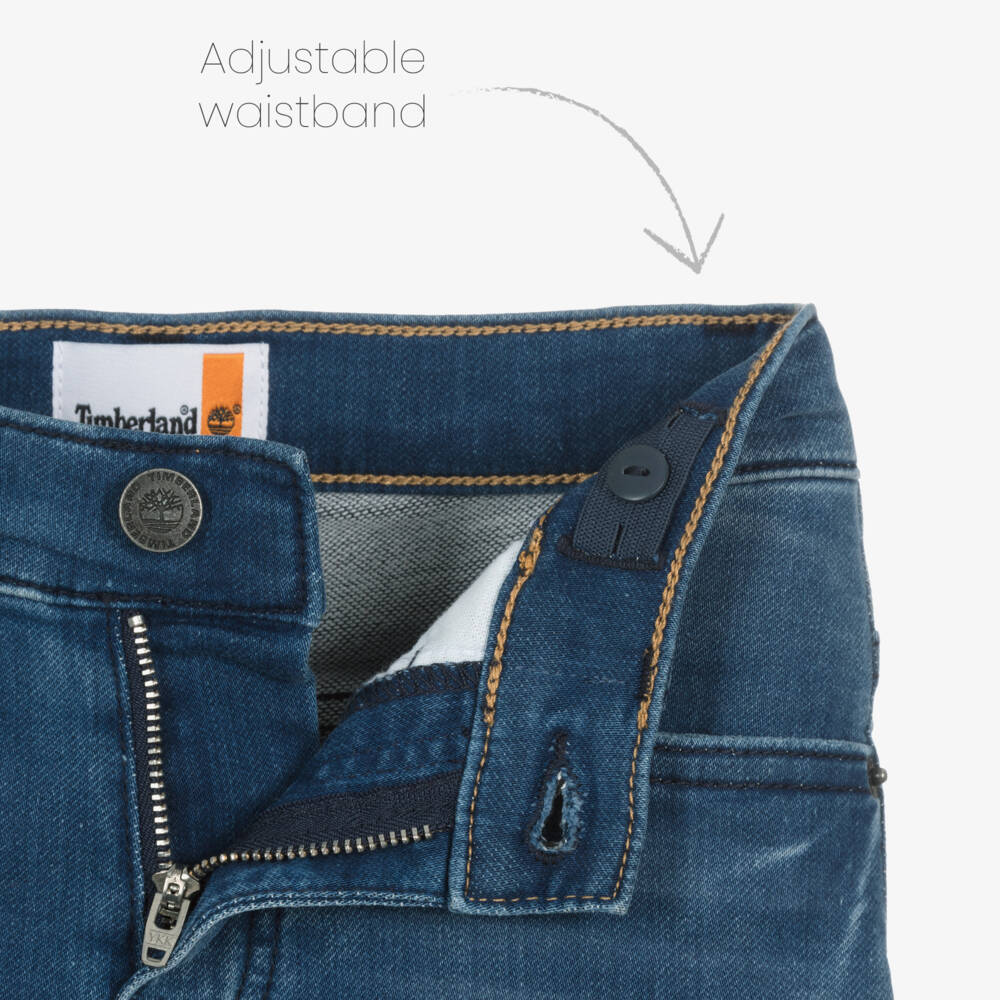 Timberland-جينز سليم فيت قطن دنيم لون أزرق للأولاد | Childrensalon Outlet