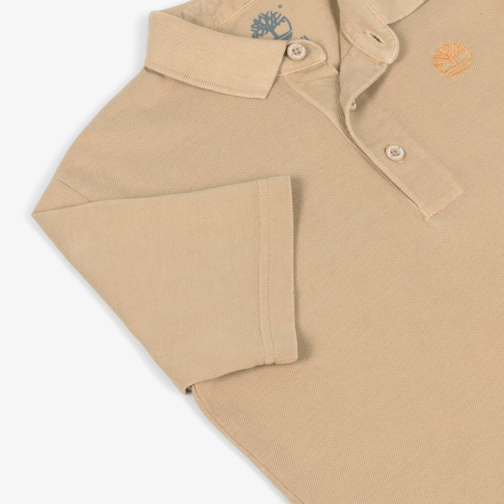 Timberland-Мягкая бежевая рубашка поло для мальчиков | Childrensalon Outlet