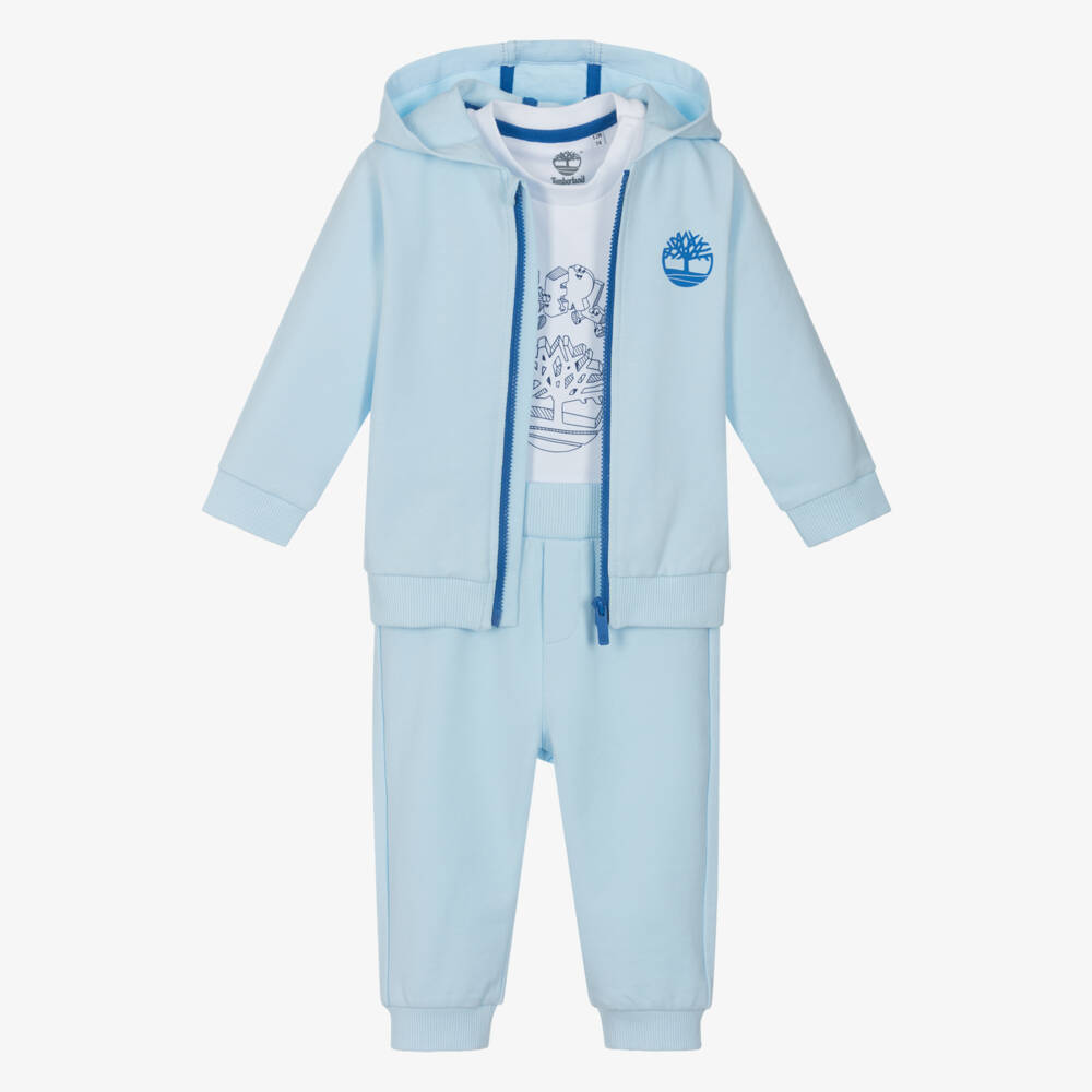 Timberland-Boys' Soft Blue Jersey Ensemble | Childrensalon Outlet