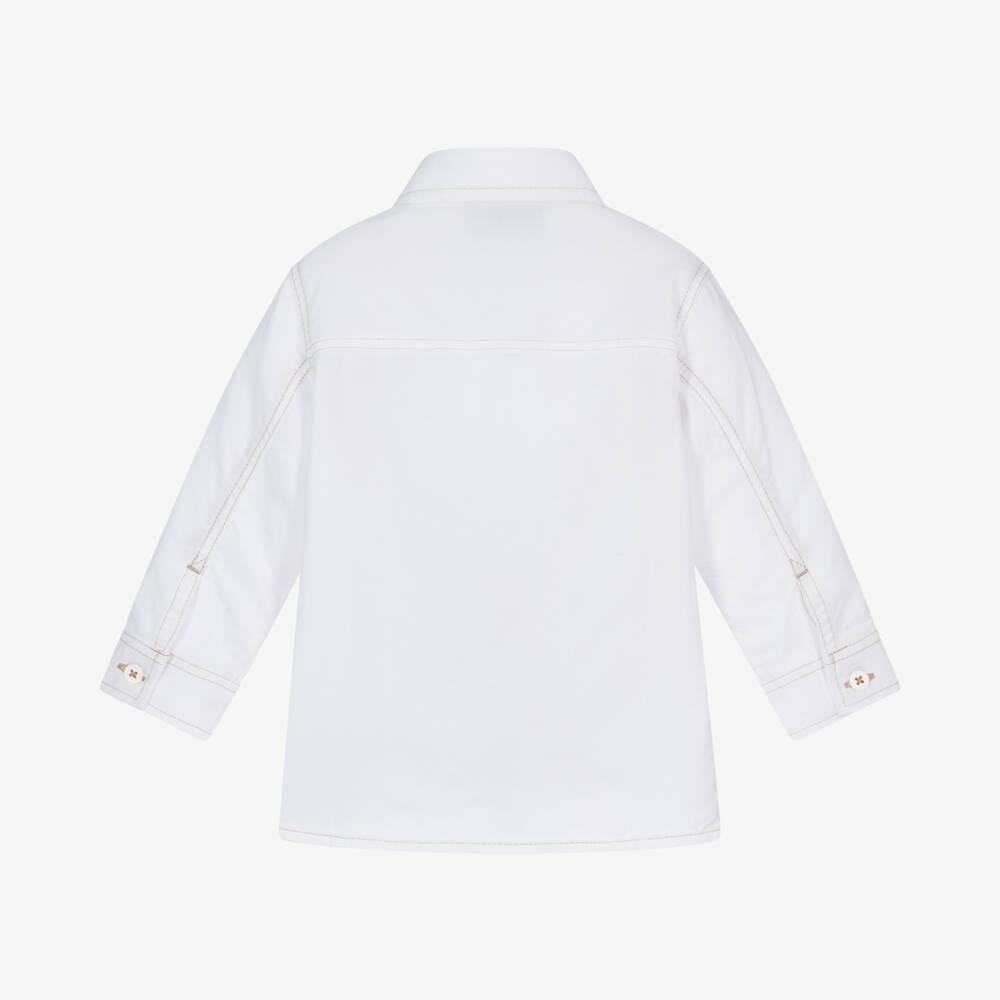 Timberland-Мягкая белая рубашка на пуговицах для мальчиков | Childrensalon Outlet