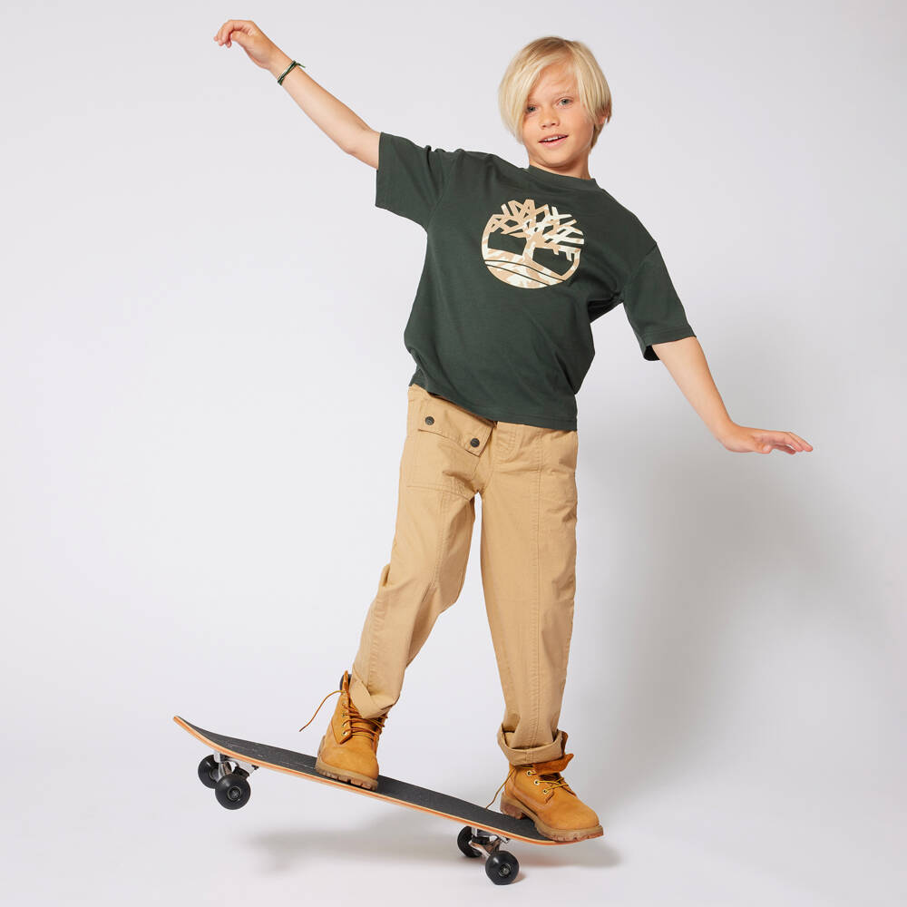 Timberland-Boys Tan Cotton Adventure Pants | Childrensalon Outlet