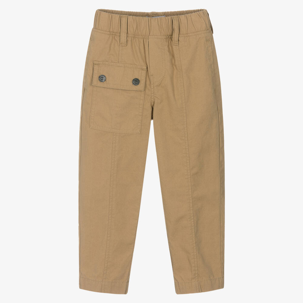 Timberland-Брюки для мальчиков из хлопка цвета хаки для приключений | Childrensalon Outlet