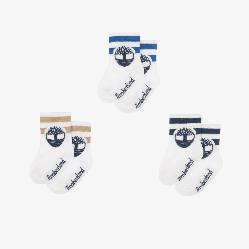 Timberland-Boys Triple-Pack Tree Emblem Socks | Childrensalon Outlet