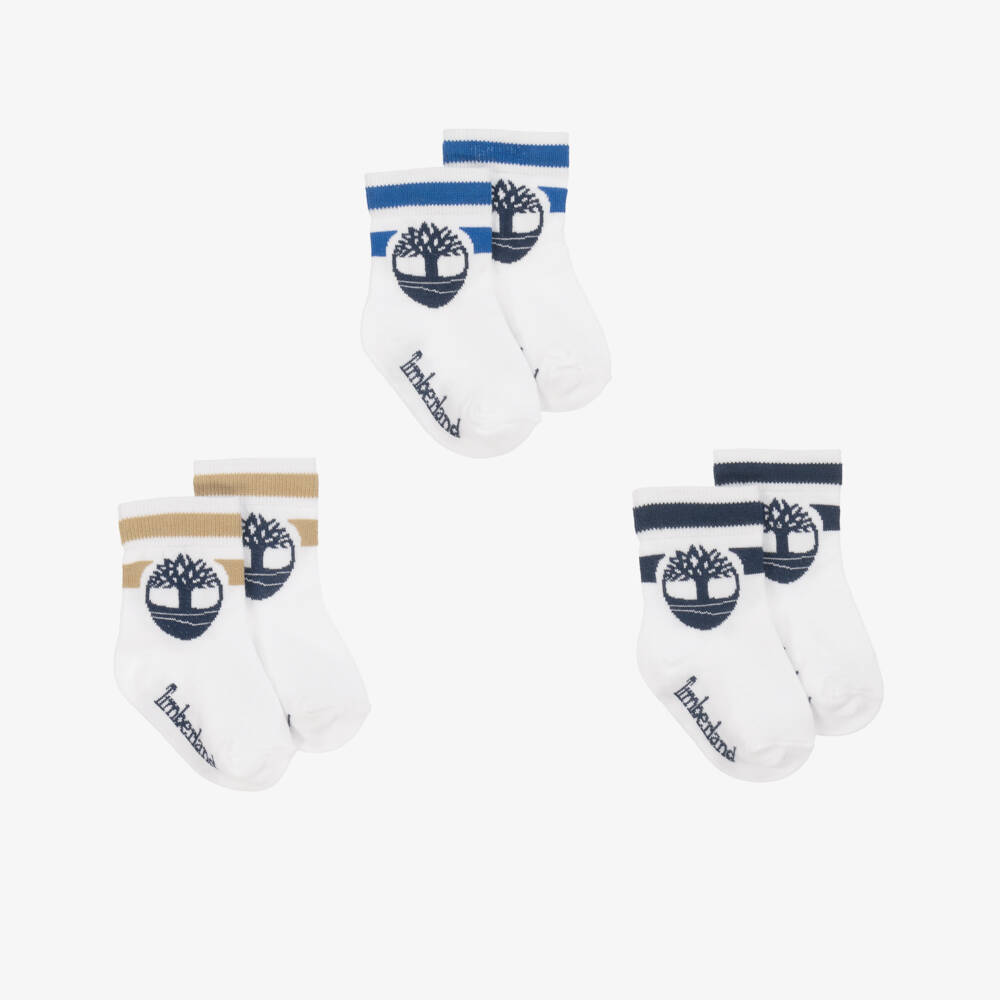 Timberland-Boys Triple-Pack Tree Emblem Socks | Childrensalon Outlet
