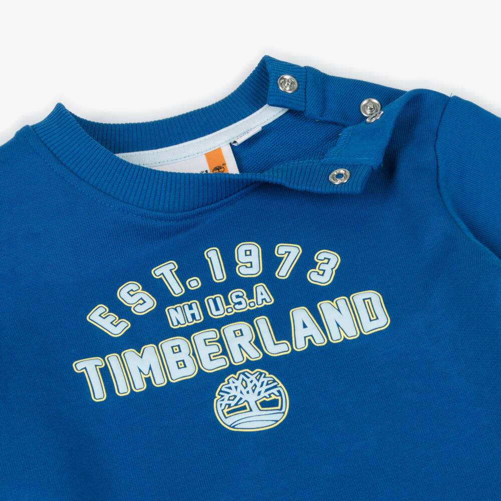Timberland-Boys Varsity Style Blue Shorts Ensemble | Childrensalon Outlet