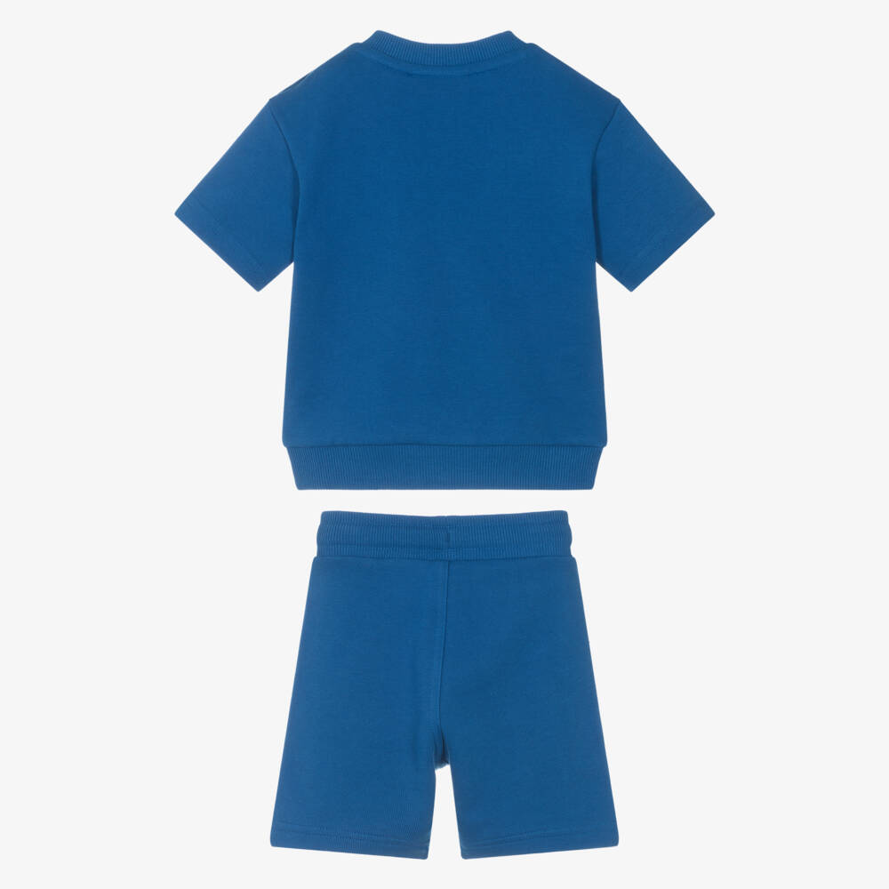 Timberland-Boys Varsity Style Blue Shorts Ensemble | Childrensalon Outlet