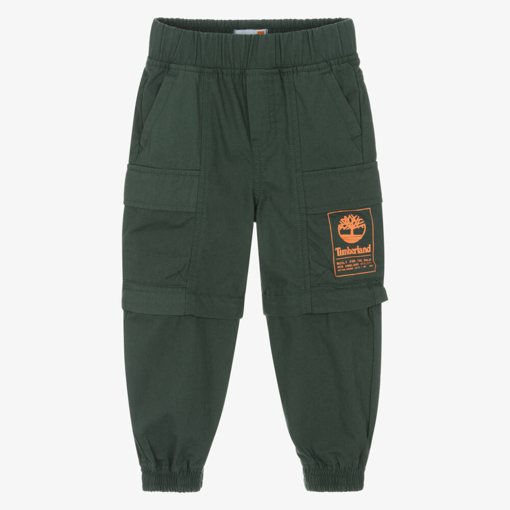 Timberland-Универсальные зеленые карго брюки для мальчиков | Childrensalon Outlet