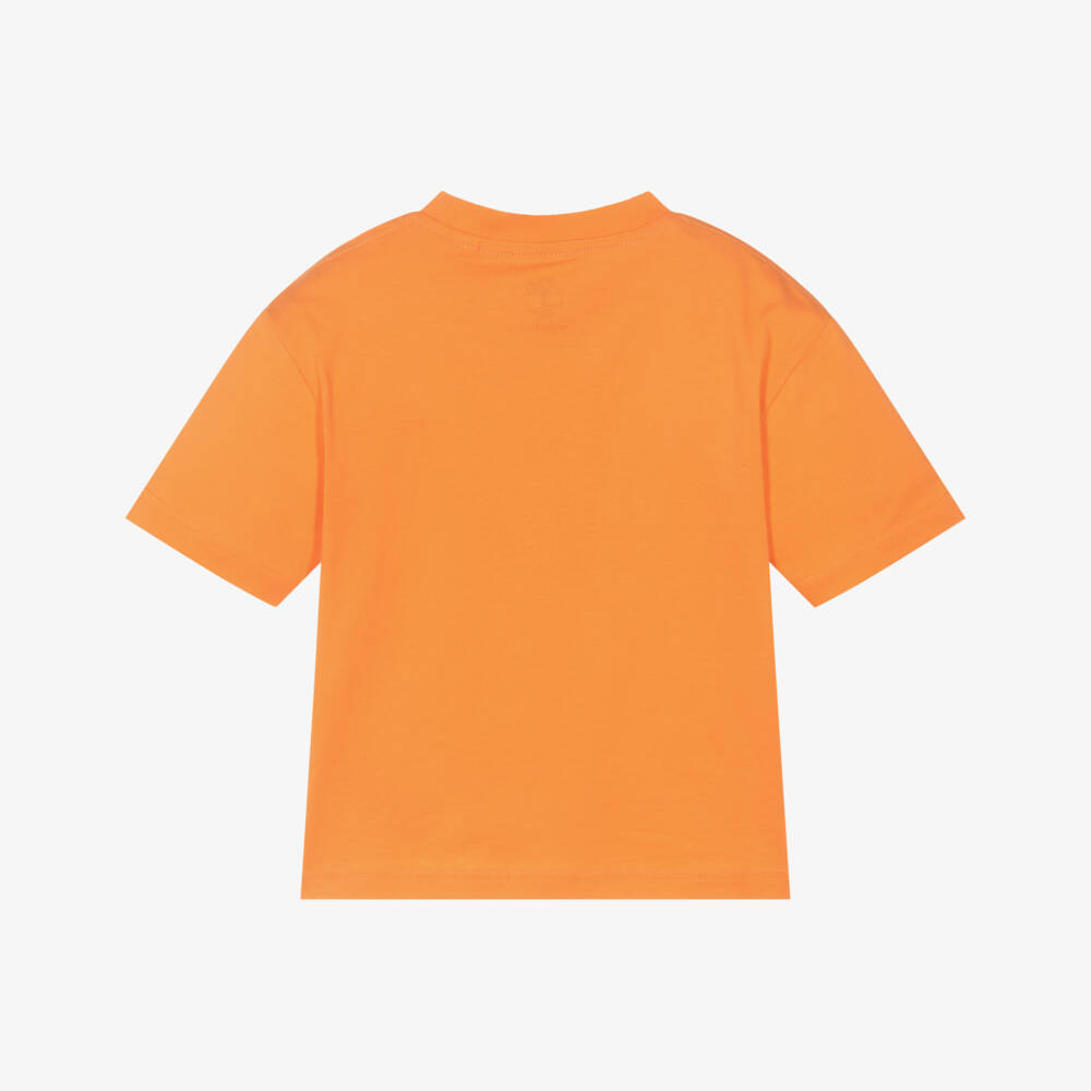 Timberland-Boys Vibrant Orange Eco Tee | Childrensalon Outlet