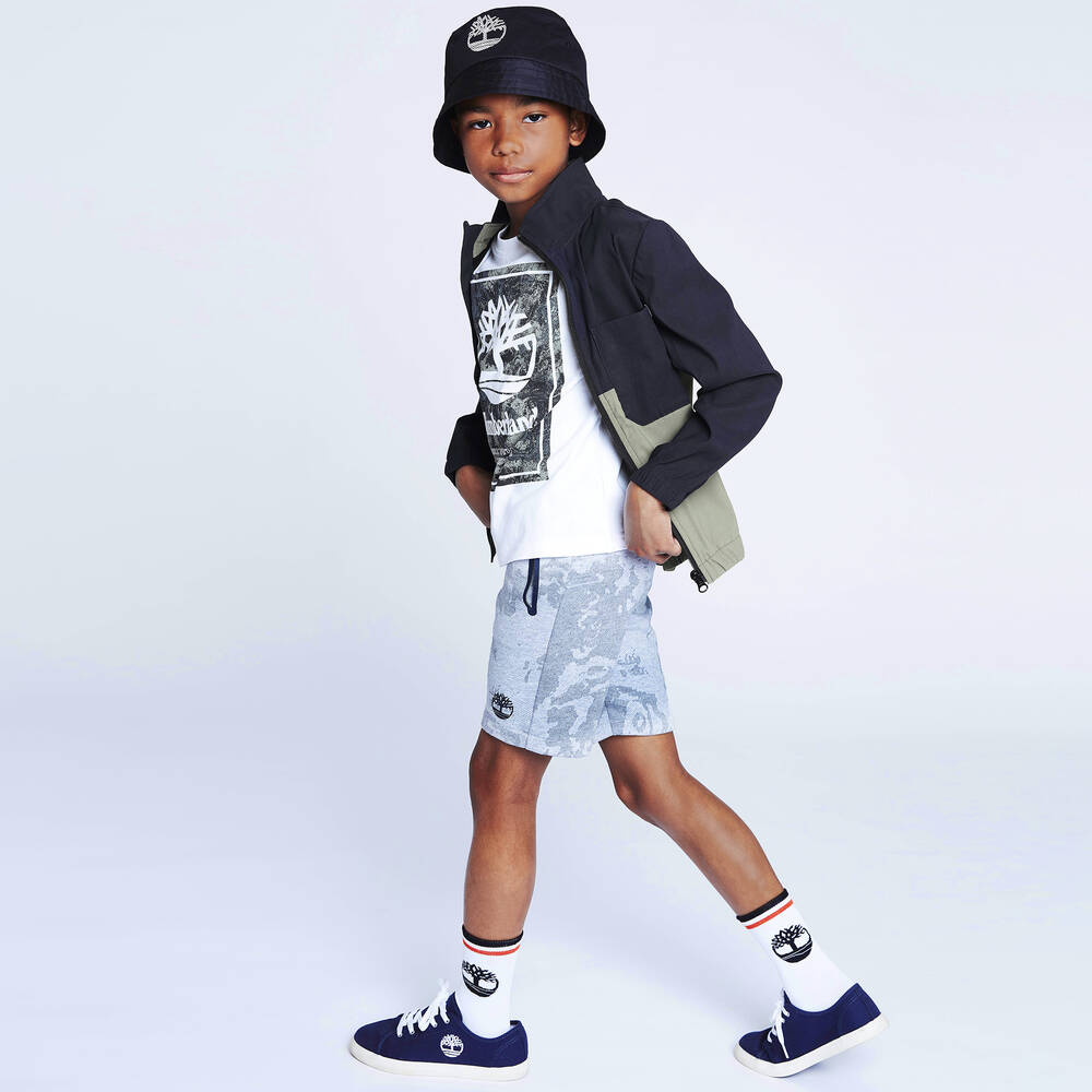 Timberland-Белая хлопковая футболка | Childrensalon Outlet