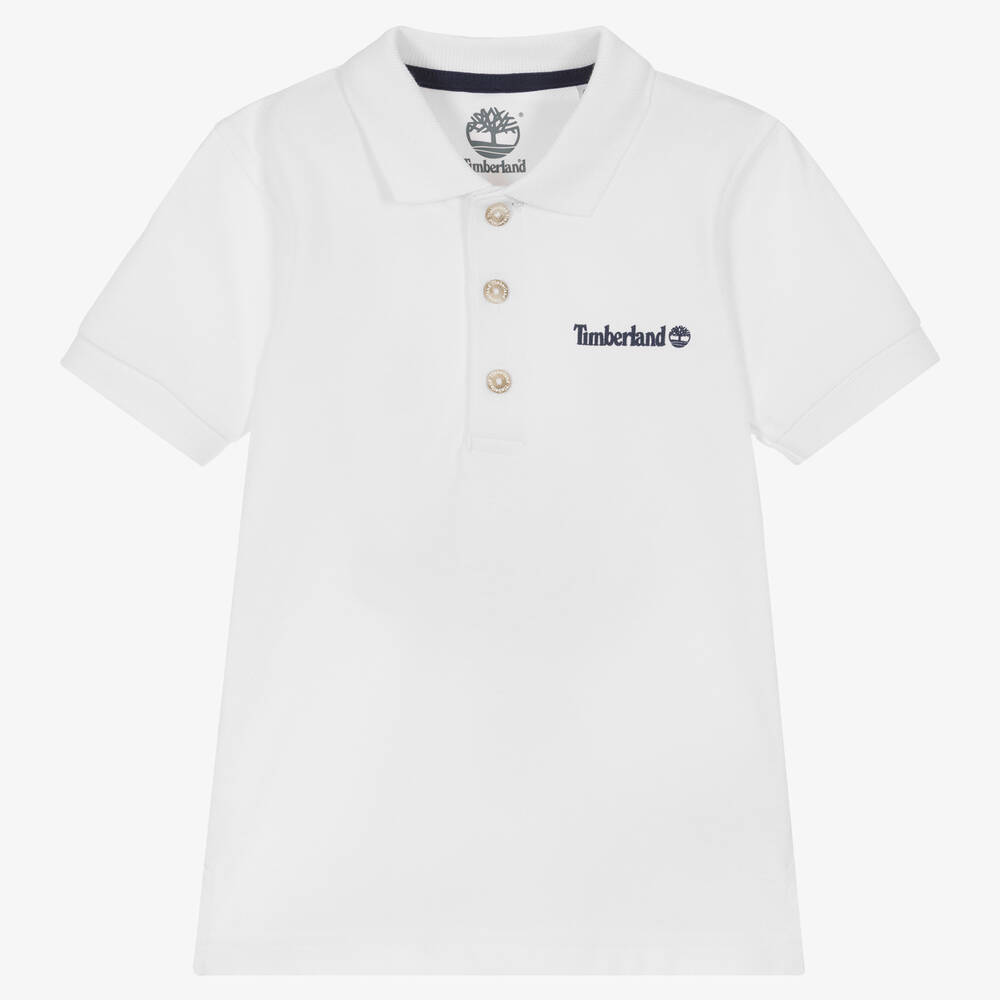 Timberland - Weißes Baumwoll-Poloshirt | Childrensalon
