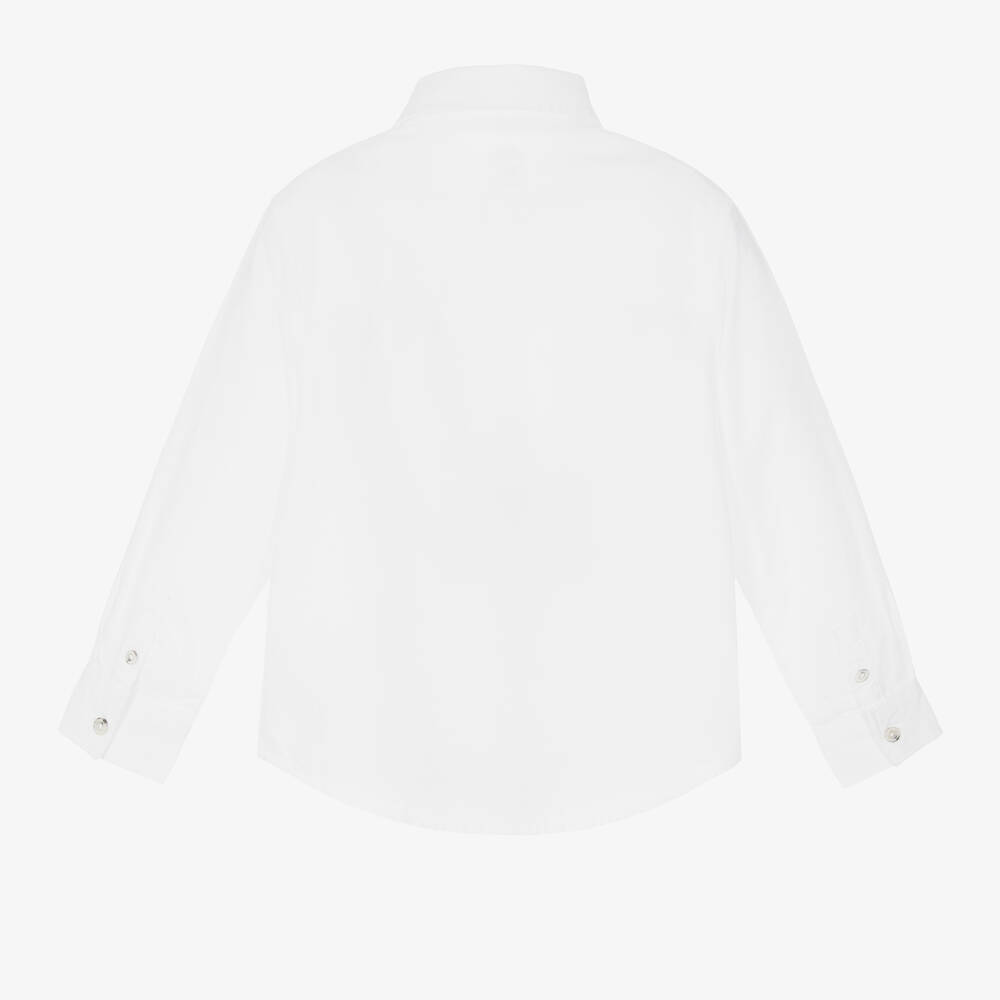 Timberland-Белая рубашка из хлопка оксфорд | Childrensalon Outlet