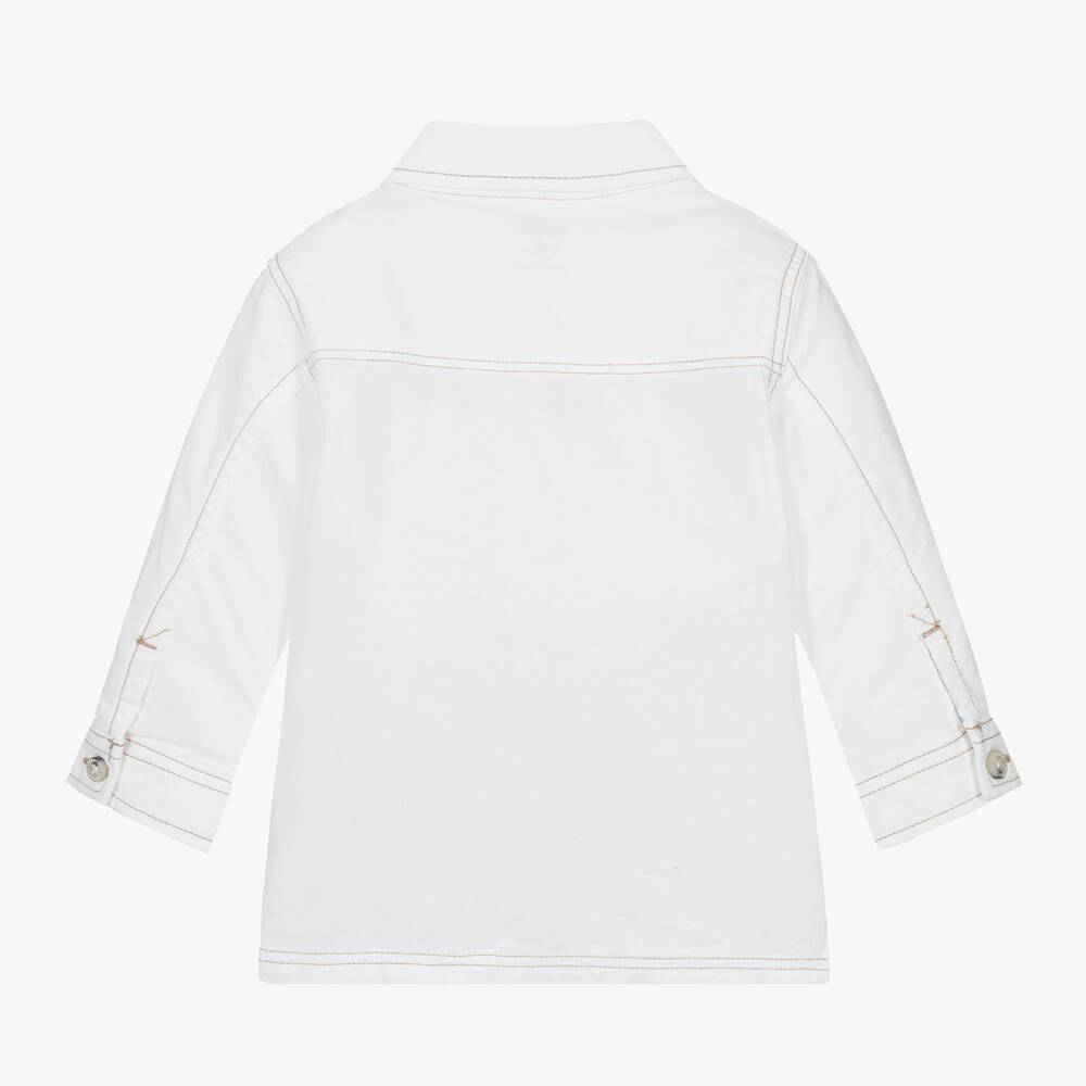 Timberland-Boys White Oxford Cotton Shirt | Childrensalon Outlet