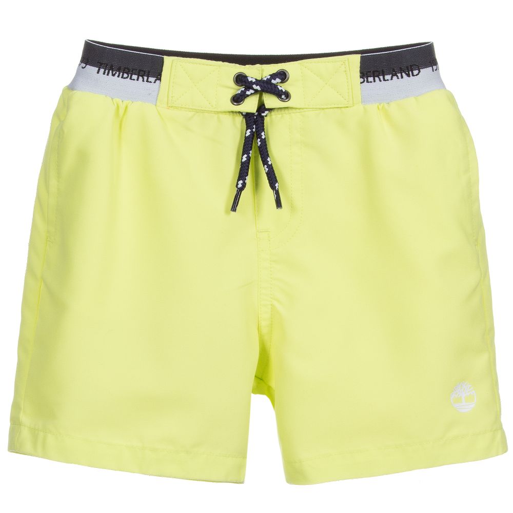 Timberland - Boys Yellow Swim Shorts | Childrensalon