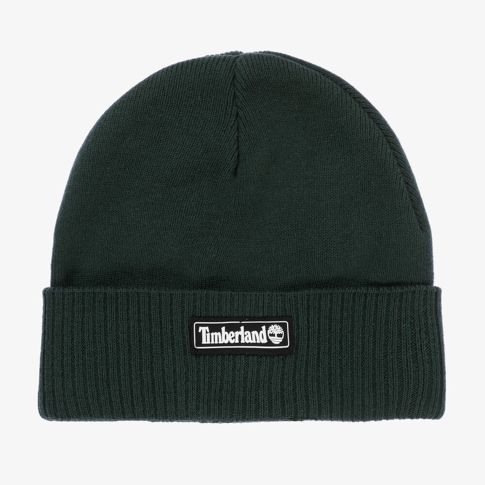 Timberland - Green Cotton Beanie Hat | Childrensalon