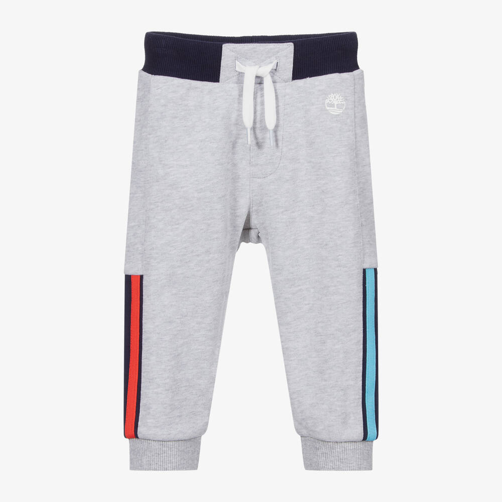 Timberland-Grey Cotton Logo Joggers | Childrensalon Outlet
