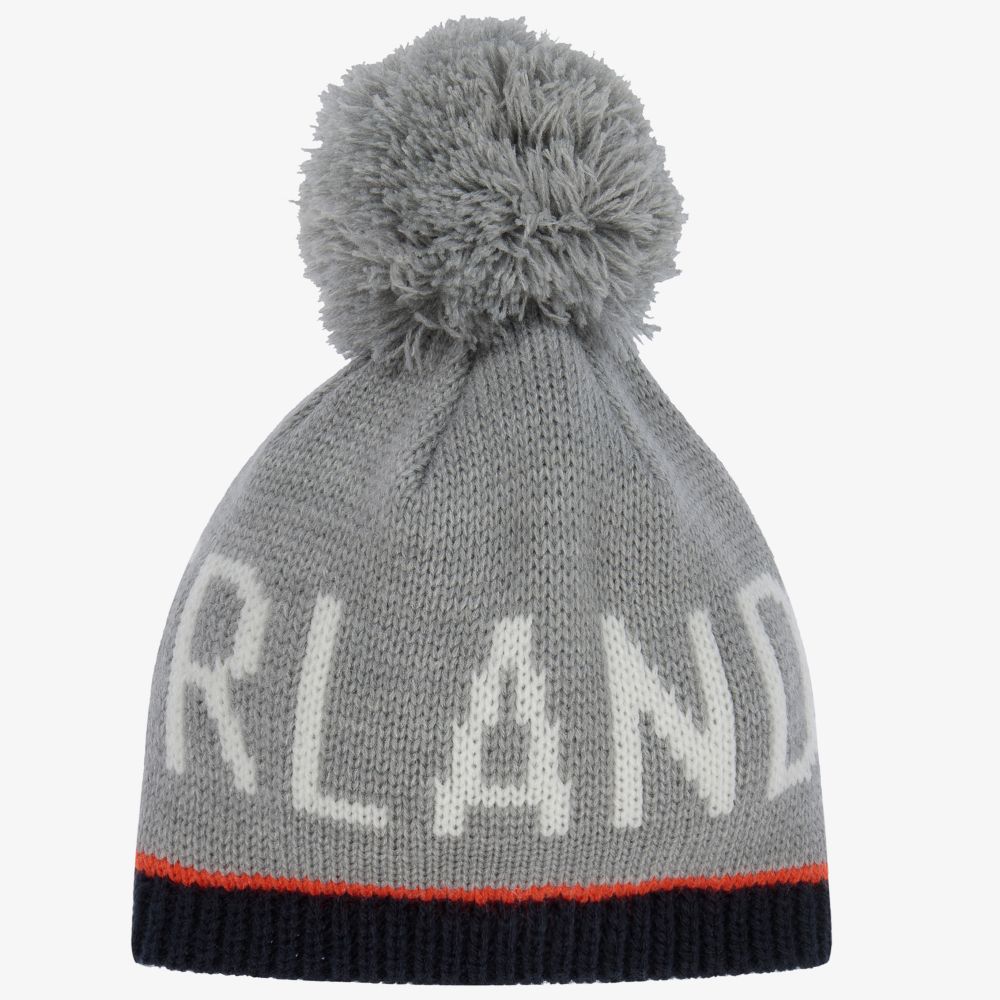 Timberland Grey Knitted Pom Pom Hat