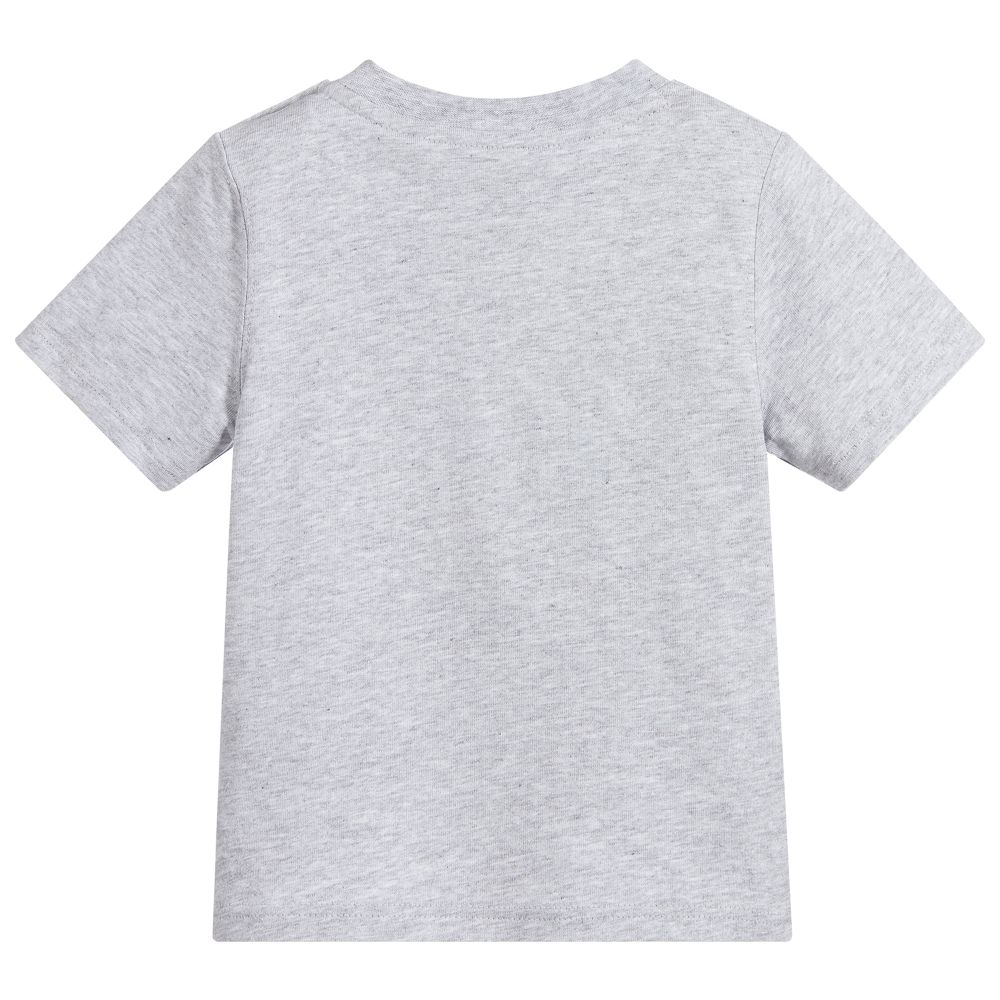 Timberland-Grey Organic Cotton T-Shirt | Childrensalon Outlet