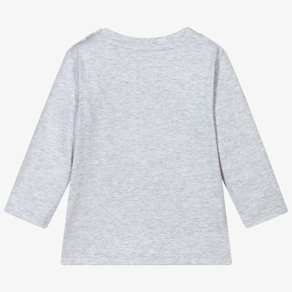 Timberland-Grey Organic Cotton Top | Childrensalon Outlet