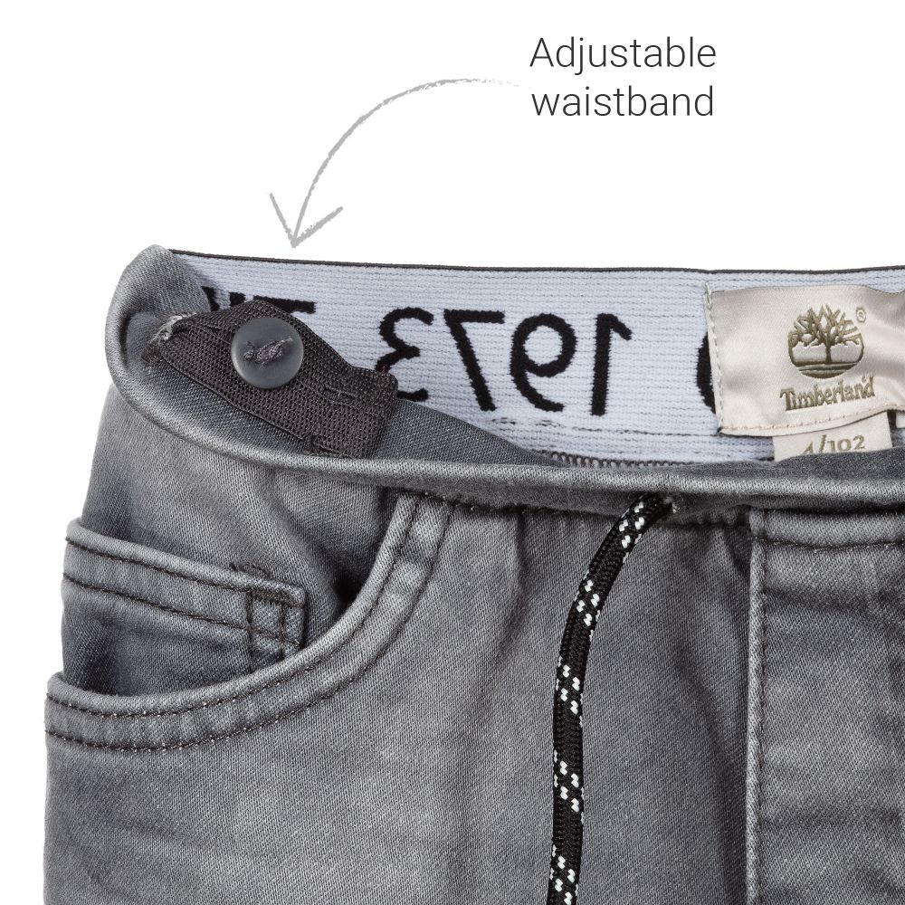 Timberland-Grey Slim Fit Jersey Jeans | Childrensalon Outlet
