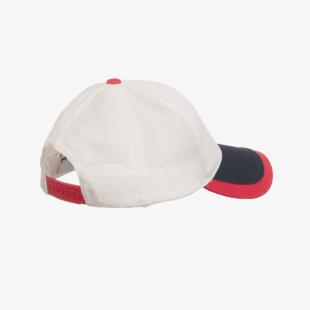 Timberland-Ivory And Red Cap | Childrensalon Outlet