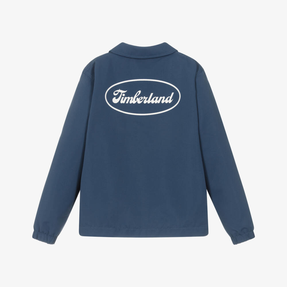 Timberland-Navy Back Logo Coach Jacket | Childrensalon Outlet