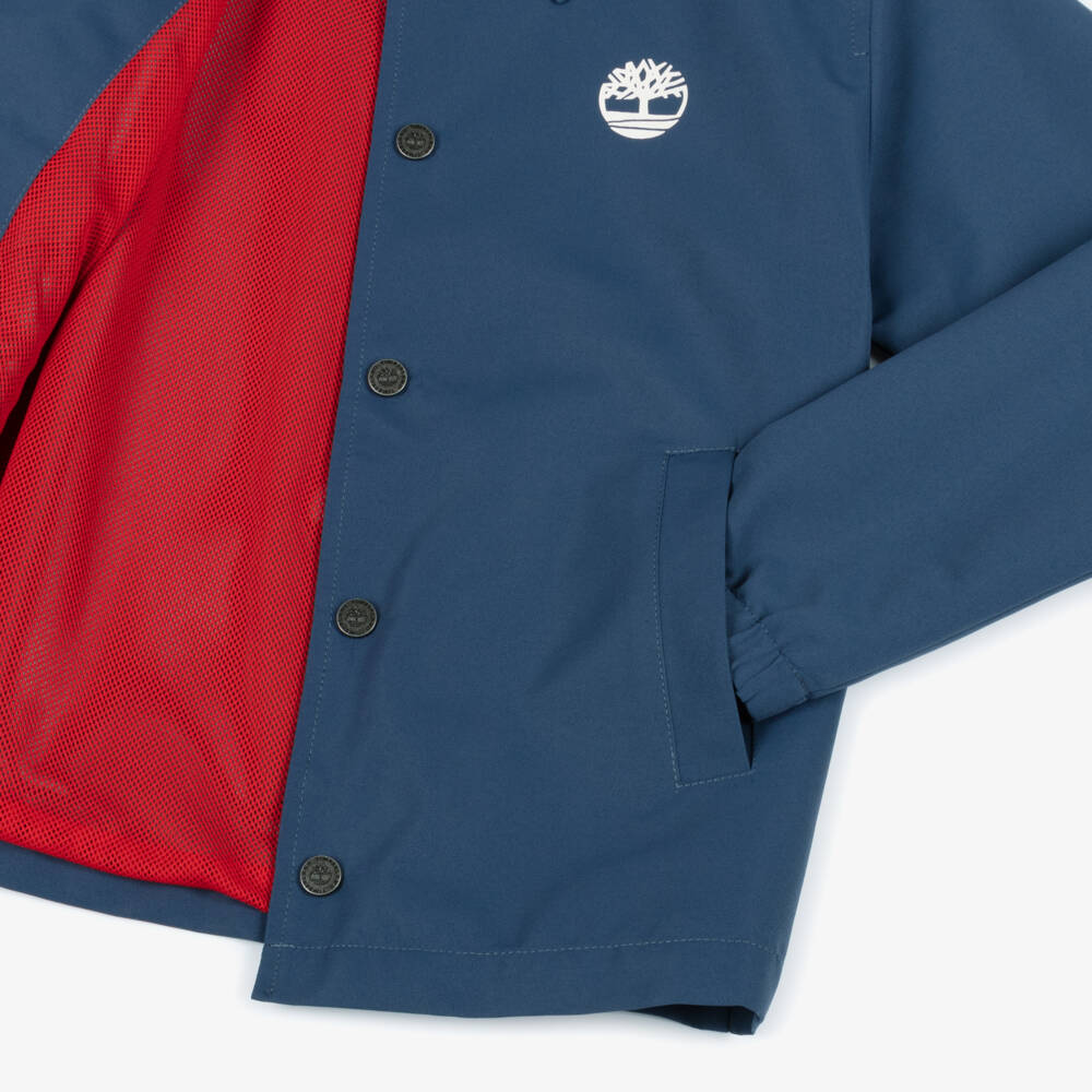 Timberland-Navy Back Logo Coach Jacket | Childrensalon Outlet
