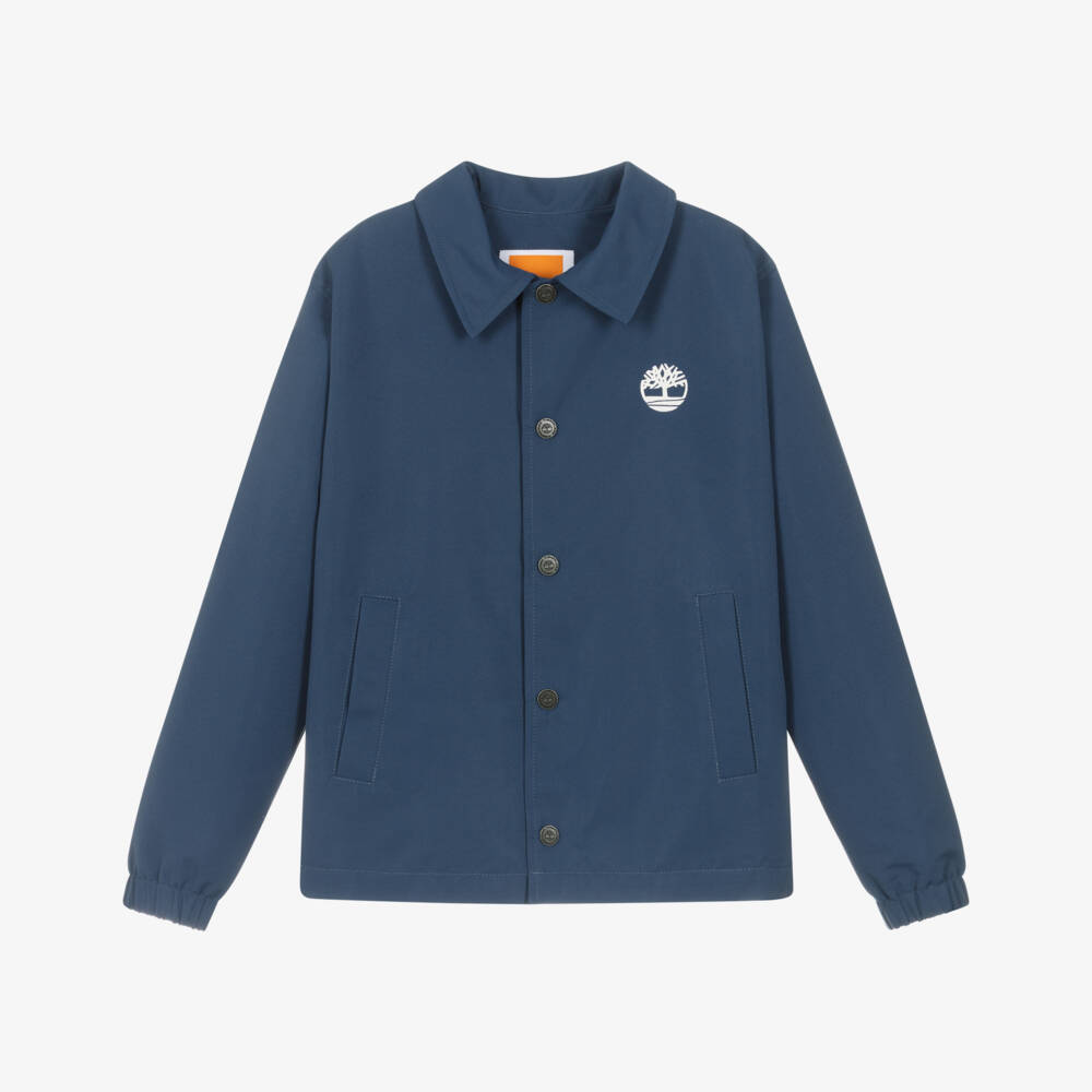 Timberland-Navy Back Logo Coach Jacket | Childrensalon Outlet