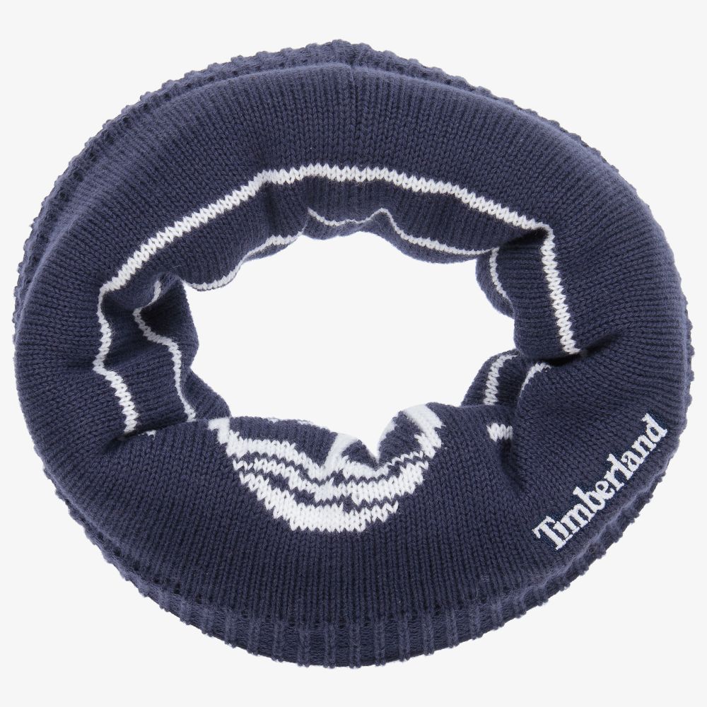 Timberland - Navy Blue Logo Snood | Childrensalon