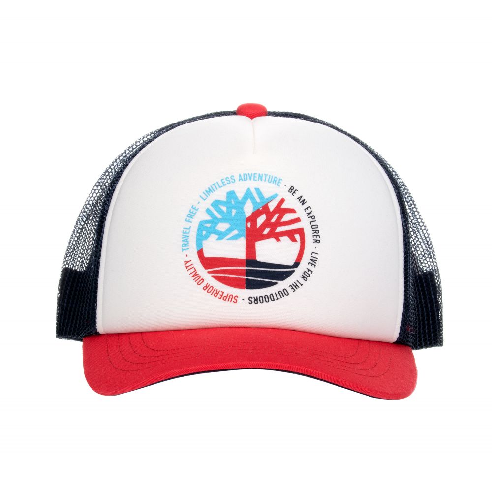 Timberland Casquette Bleu Marine Et Rouge Childrensalon Outlet