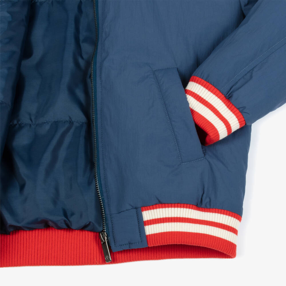 Timberland-Синяя куртка с капюшоном в стиле колледж для мальчиков | Childrensalon Outlet