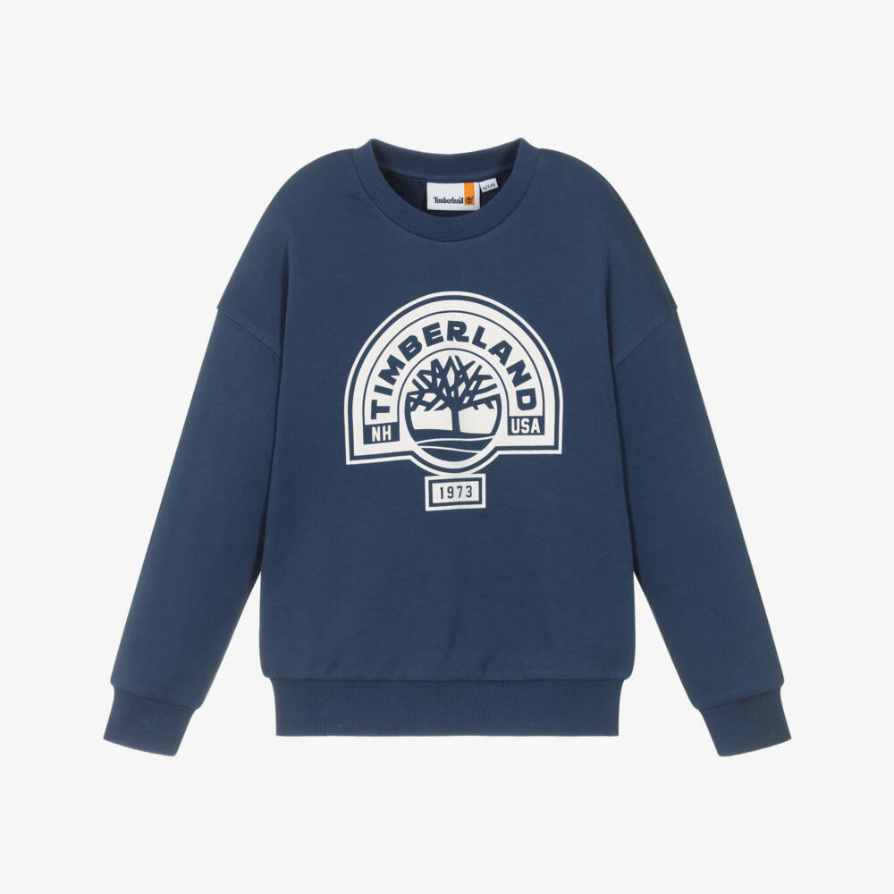 Timberland-Синий свитшот с логотипом | Childrensalon Outlet